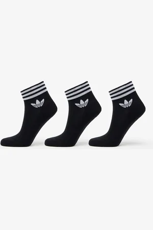 adidas Ponožky Trefoil Ankle Socks HC 3Pack Black/ White 35-38
