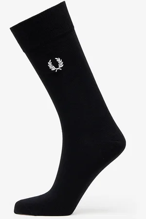 Fred Perry Ponožky Classic Laurel Wreath Sock Black/ Snow White 39-42
