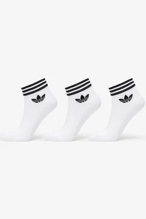 adidas Ponožky adidas Trefoil Ankle Socks 3-Pack White/ Black 35-38
