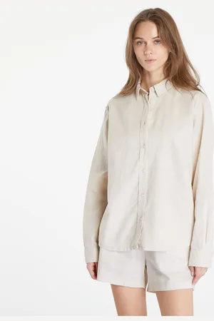 Urban classics Košile Ladies Linen Mixed Oversized Shirt L