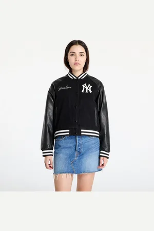 New Era Bunda MLB Womens Varsity New York Yankees Black/ Off White L