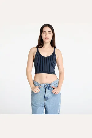 Calvin Klein Top Jeans Plated Sweater Bralette L