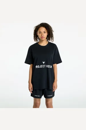 Under Armour Tričko Project Rock Campus Q3 T-Shirt Black/ White S