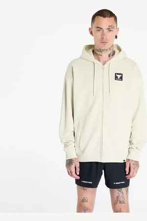 Under Armour Mikina Project Rock Heavyweight Terry Full Zip Sweatshirt Silt/ Black M