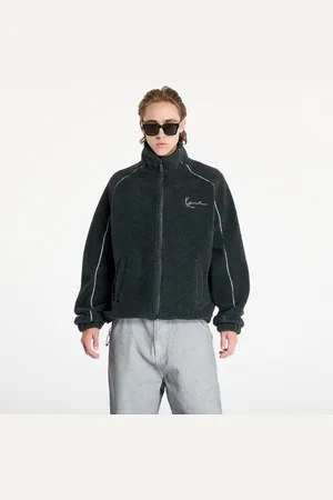 Karl Kani Bunda Metal Signature Teddy Jacket Black/ Light Blue M