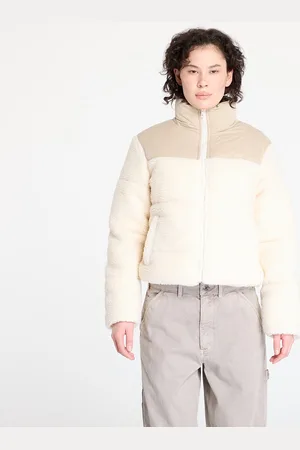 Urban classics Bunda Ladies Short Sherpa Mix Puffer Jacket Wet Sand/ Sand M