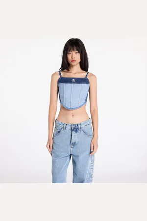 adidas Top adidas x KSENIASCHNAIDER Corset Medium Blue Denim/ Light Denim 40