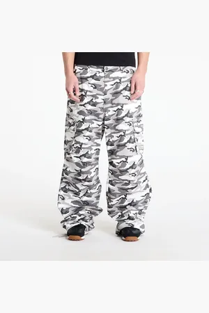 Karl Kani Kalhoty Sport Patch Camo Cargo Pants Grey/ Black/ Off White S