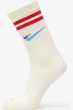 Nike Ponožky Everyday Plus Force Cushioned Crew Socks Sail/ University Red/ University Blue S