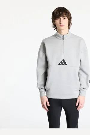 adidas Mikina adidas Z.N.E. Half Zip Hoodie Grey/ Medium Grey Heather S