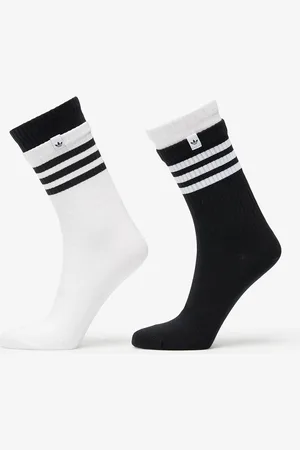 adidas Ponožky adidas 3 Stripes 2 Layer Crew Socks 2-Pack Black/ White XL