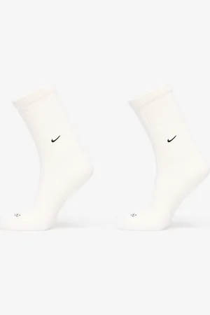 Nike Ponožky Everyday Cushioned Crew Socks 2-Pack Sail/ Black S