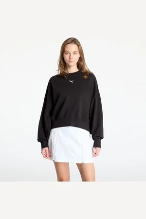 PUMA Mikina Wardrobe Essentials Over-Oversized Crew Black XXS
