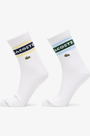 Lacoste Ponožky Socks White/ Green/ Navy Blue 43-46