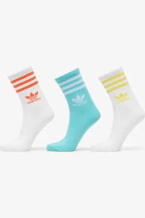 adidas Ponožky adidas 3 Stripes Crew Sock 3-Pack White/ Easy Mint/ White L