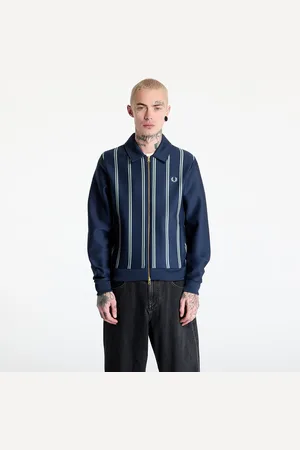 Fred Perry Mikina Striped Collared Track Jacket L