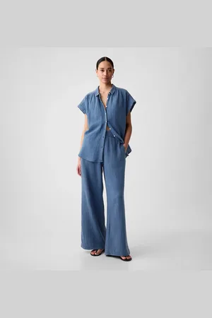 GAP Kalhoty Gauze Wide Leg Pants XS