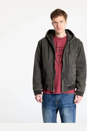 Guess Bunda Black Sanded Denim Hoodie L