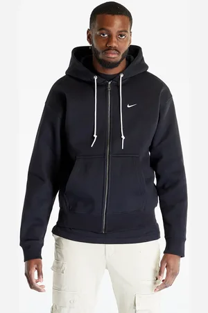 Nike Mikina Solo Swoosh Full-Zip Hoodie UNISEX Black/ White XS