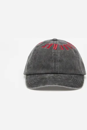Pleasures Kšiltovka Onyx Crown Washed Cap Black/Red Universal