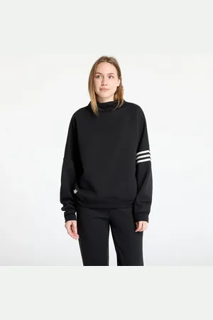 adidas Mikina adidas Neuclassics Oversized Mock Neck Sweatshirt Black/ Cream White L