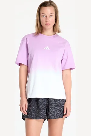 adidas Tričko adidas All Szn Loose Dip Dye T-Shirt White/ Bliss Lilac L