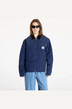 Carhartt Bunda OG Detroit Jacket UNISEX Air Force Blue/ Black Aged Canvas XS