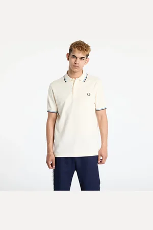 Fred Perry Tričko Twin Tipped Shirt Ecru/ Sftbl/ Brick M