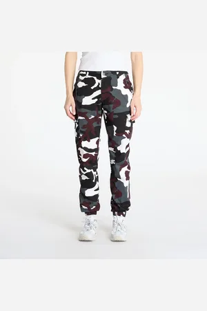 Urban classics Kalhoty Ladies High Waist Camo Cargo Pants W27
