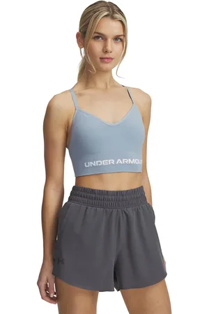Under Armour Podprsenka Vanish Seamless Low Bra Harbor Blue/ White S