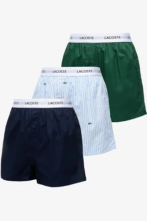 Lacoste Boxerky Boxer 3-Pack Overview/ White/ Green/ Navy L