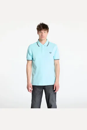 Fred Perry Tričko Twin Tipped Shirt Mint Blue/ Olive Mint/ French Navy XL