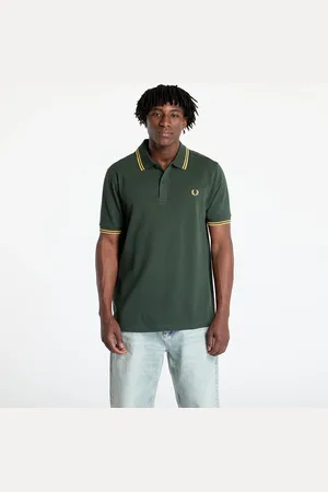 Fred Perry Tričko Twin Tipped Shirt Crt Grn/ Hnycmb M