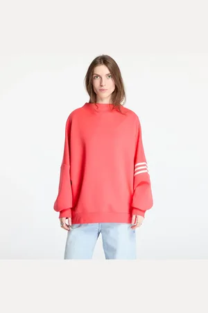 adidas Mikina adidas Neuclassics Oversized Mock Neck Sweatshirt Real Coral/ Cream White L