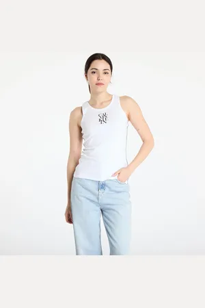 Calvin Klein Tílko Jeans Sl Cotton Rib Solid Tank Top L