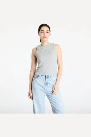 Calvin Klein Tílko Jeans A - Woven Label 2X2 Tank Top L