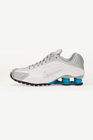 Nike Tenisky Shox R4 Metallic Silver/ Blue Lagoon-White EUR 39