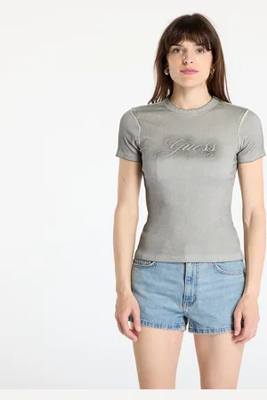 Guess Top Eco Ribbed Spray Top L