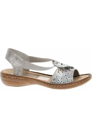 Rieker Dámské sandály 60880-90 metallic 37