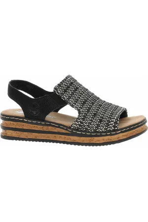 Rieker Dámské sandály 62971-00 schwarz kombi 37
