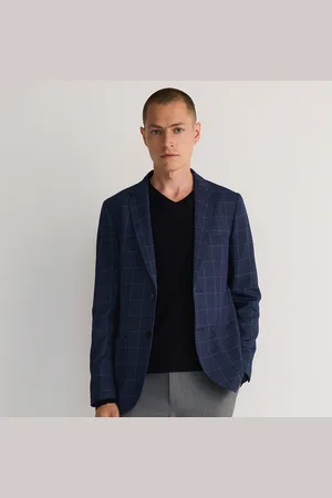 Reserved Kostkovaný blejzr slim fit