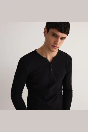Reserved Žebrované tričko s dlouhým rukávem slim fit