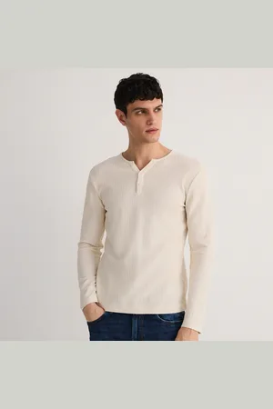 Reserved Žebrované tričko s dlouhým rukávem slim fit