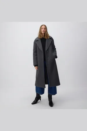 Reserved Hladký oversized kabát