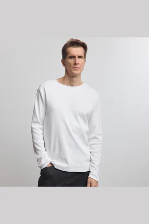 Reserved Žebrované tričko s dlouhým rukávem slim fit