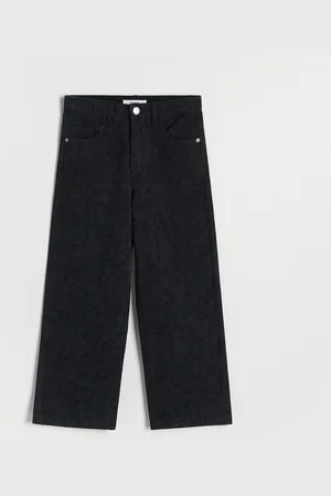 Reserved Vzorované kalhoty wide leg