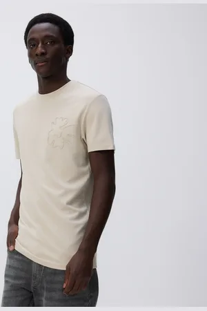 Reserved Tričko slim fit s výšivkou