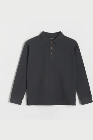 Reserved Oversize polo s dlouhými rukávy