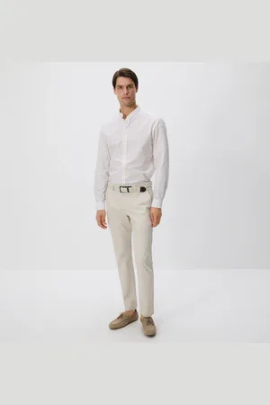 Reserved Kalhoty chino slim s páskem