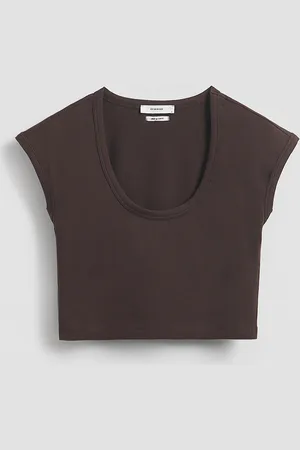 Reserved Crop top s vysokým podílem bavlny